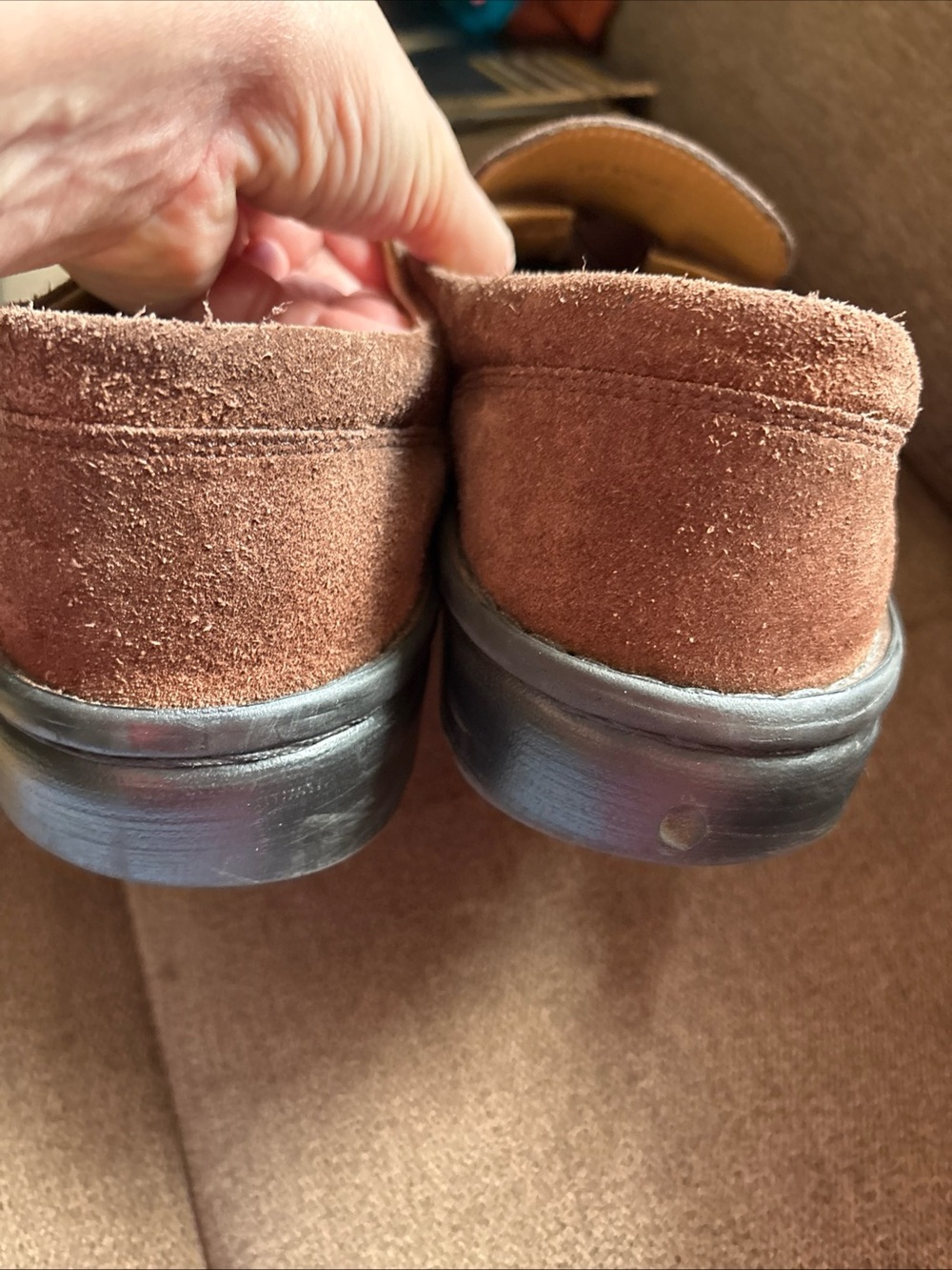 Birkenstock Footprints Loafers Men 11 EU 44 Brown  Suede Lug Sole Portugal - Picture 10 of 10